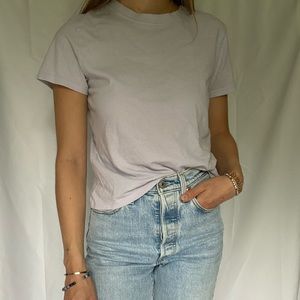 Pastel purple Brandy Melville cropped tshirt